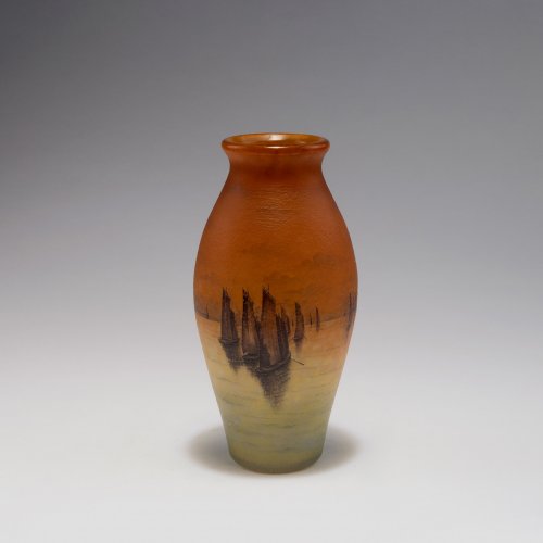 'Voiliers, soleil couchant' vase, c1910