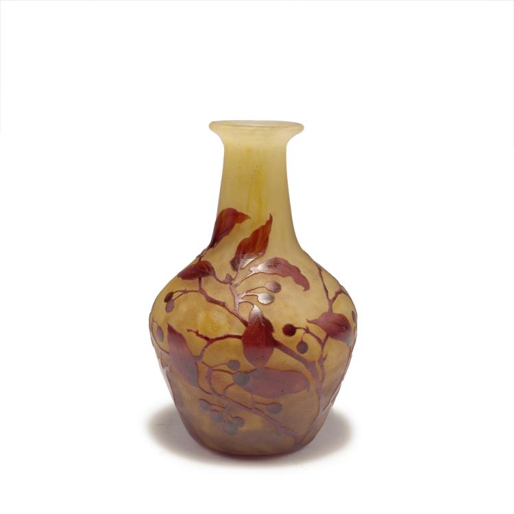 Hauptbild zu Objekt, Vase 'Cornouiller', um 1910, Daum Fr&egrave;res, Nancy, 126 69