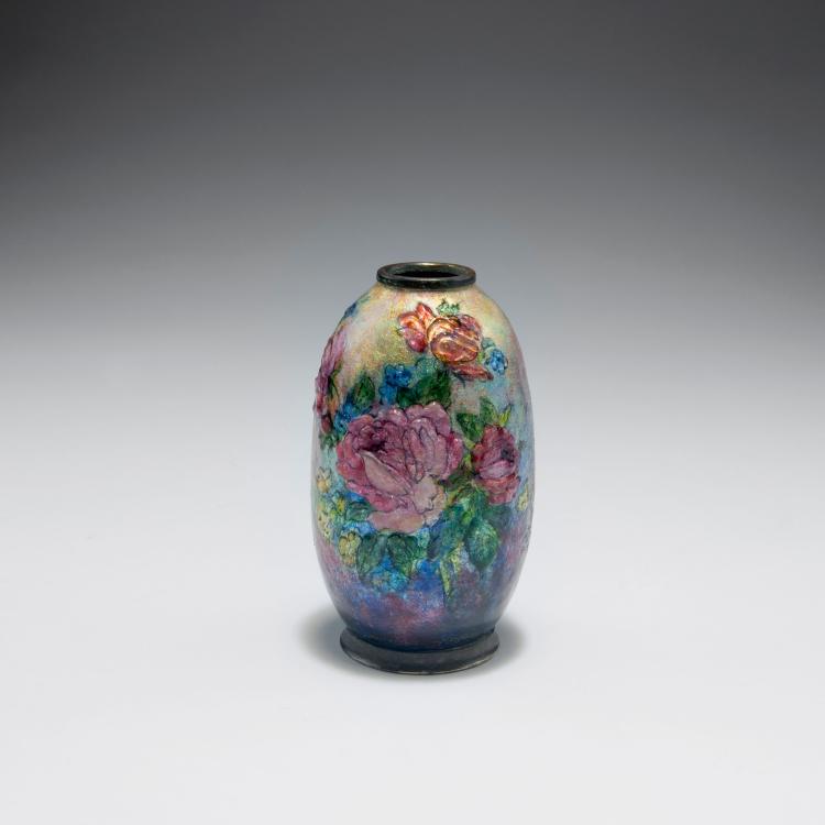 Hauptbild zu Objekt, Vase 'Roses', um 1920, Faur&eacute;, Camille, Limoges, 126 567
