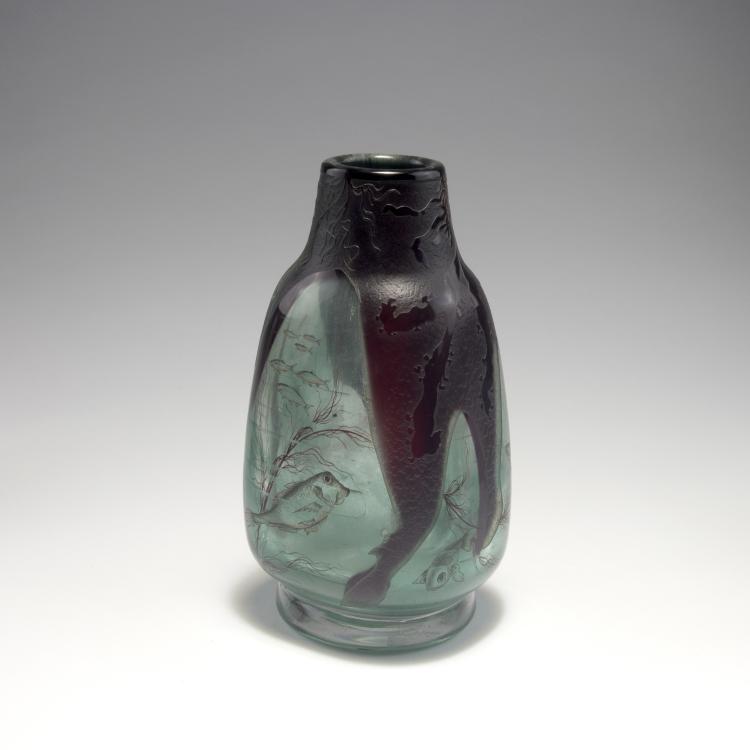 Bild 1 zu Objekt, Vase 'Algues et poissons', 1898, Henri Berg&eacute;, Daum Fr&egrave;res, Nancy, 126 24