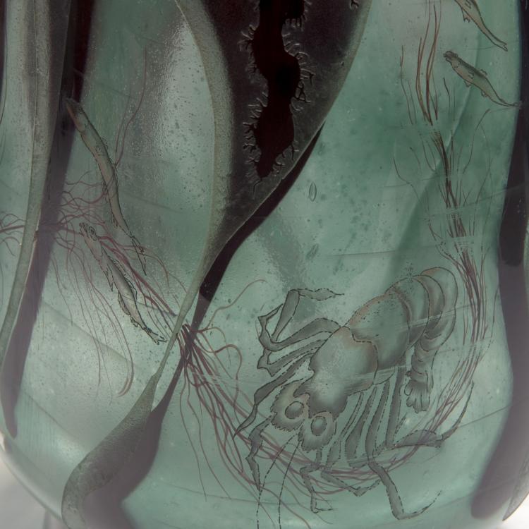 Bild 4 zu Objekt, Vase 'Algues et poissons', 1898, Henri Berg&eacute;, Daum Fr&egrave;res, Nancy, 126 24