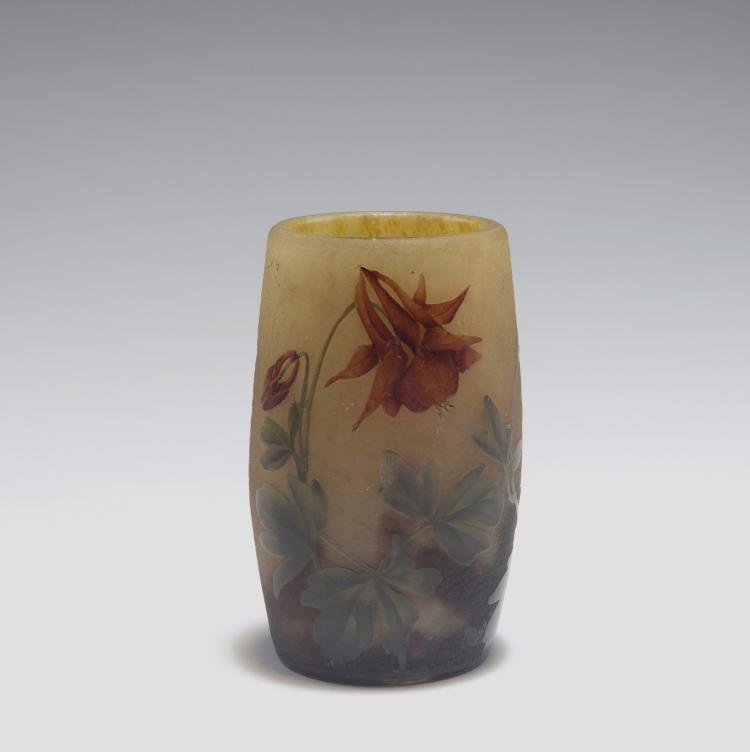 Hauptbild zu Objekt, Vase 'Ancolies', um 1910, Daum Fr&egrave;res, Nancy, 126 90