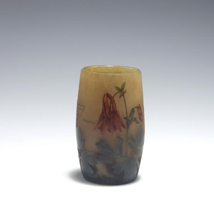 Bild 1 zu Objekt, Vase 'Ancolies', um 1910, Daum Fr&egrave;res, Nancy, 126 90