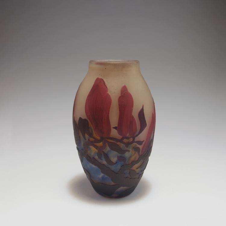 Hauptbild zu Objekt, Vase 'Magnolias', um 1925, Muller Fr&egrave;res, Lun&eacute;ville, 126 233