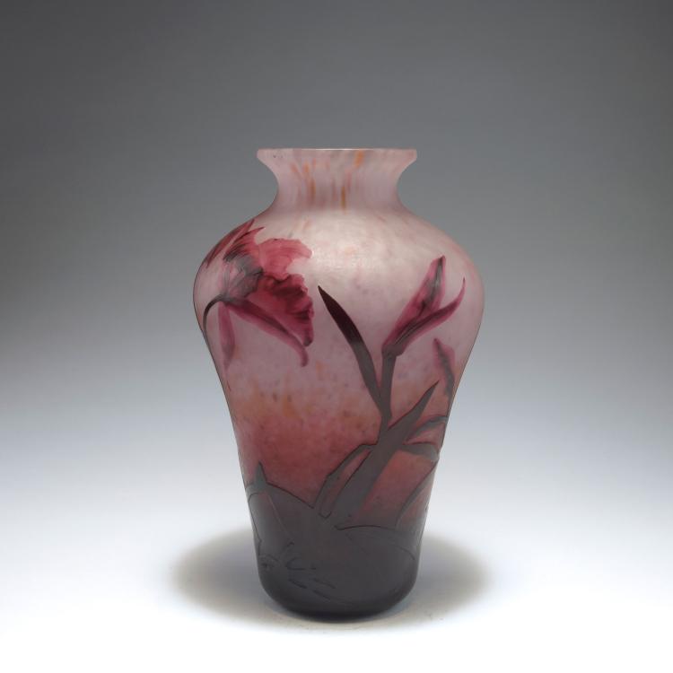 Bild 1 zu Objekt, Gro&szlig;e Vase 'Cattleya labiata', um 1910, Daum Fr&egrave;res, Nancy, 126 92