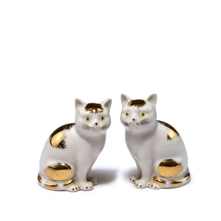 Hauptbild zu Objekt, Zwei Katzen 'Gattini seduti piumato', 1960er Jahre, Piero Fornasetti, Fornasetti, Mailand, 127A 200