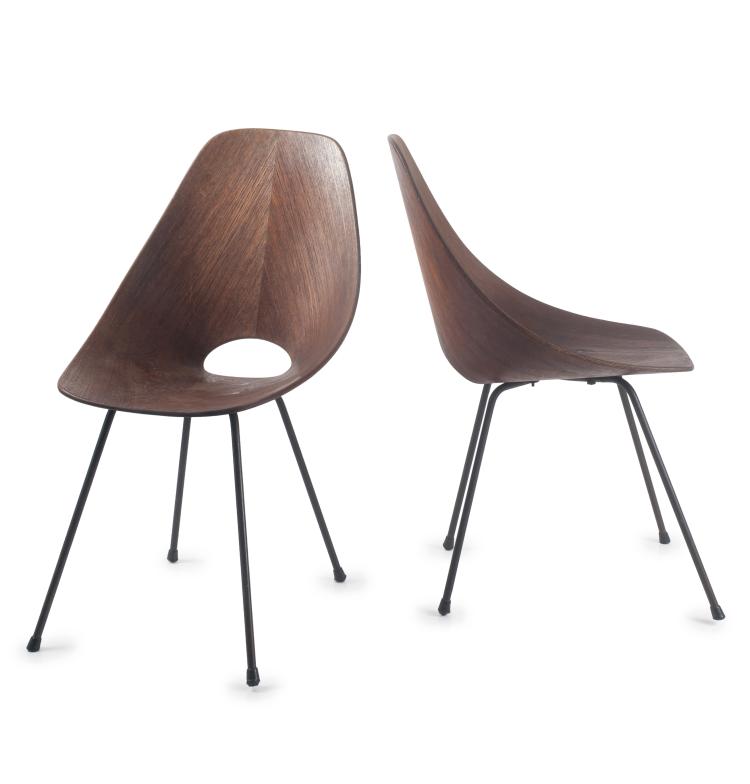 Hauptbild zu Objekt, Two 'Medea' chairs, 1955, Vittorio Nobili, Tagliabue, Meda-Mailand, 127A 58