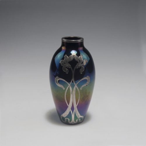 Vase mit Silberauflage, um 1900