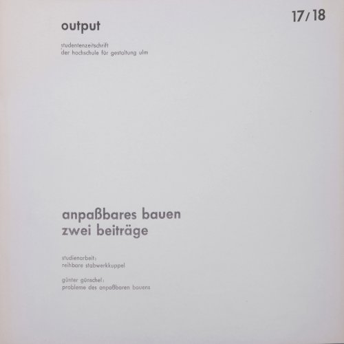 22 'Output' magazines, 1962-65