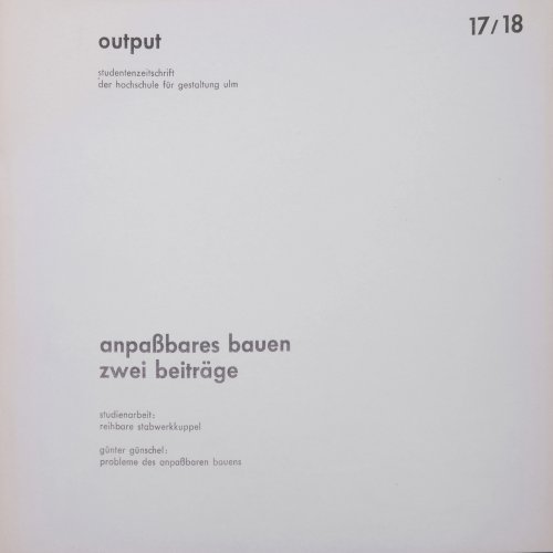 22 Hefte 'Output', 1962-65