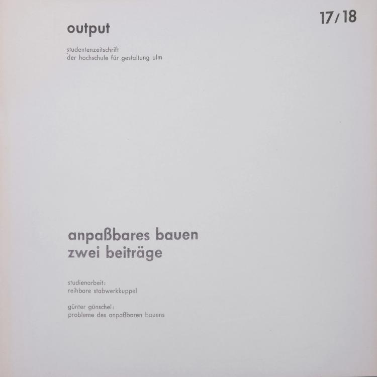 Hauptbild zu Objekt, 22 'Output' magazines, 1962-65, HfG, Ulm, 127B 481