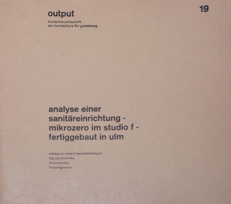 Bild 1 zu Objekt, 22 'Output' magazines, 1962-65, HfG, Ulm, 127B 481
