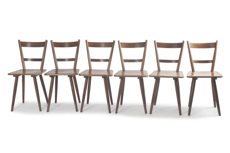 Hauptbild zu Objekt, Twelve 'T&uuml;binger chairs', 1948, Fr. Sch&auml;fer, Stuhl- und M&ouml;belfabrik, T&uuml;bingen, 127B 341