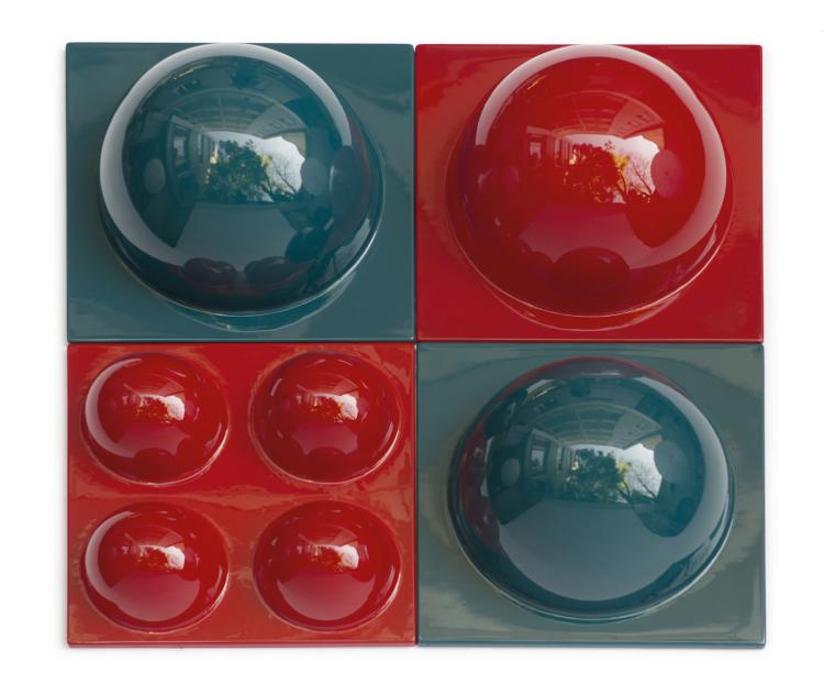 Hauptbild zu Objekt, Four wall panels 'visiona II', 1969/70, Verner Panton, Horlacher, Schweiz (zugeschrieben), 127B 503