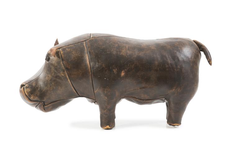 Hauptbild zu Objekt, Foot stool 'hippo', 1960/70s, Dimitri Omersa, Omersa & Co., Lincolnshire; Vertrieb: Abercrombie & Fitch, USA ; Svenskt Tenn, Stockholm, 127B 524