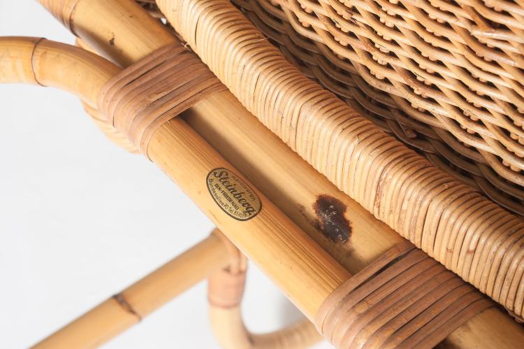 Bild 1 zu Objekt, Vier Korbsessel, ein Tisch, 1950er Jahre, Korbwaren Steinberg, Berlin, 128B 283