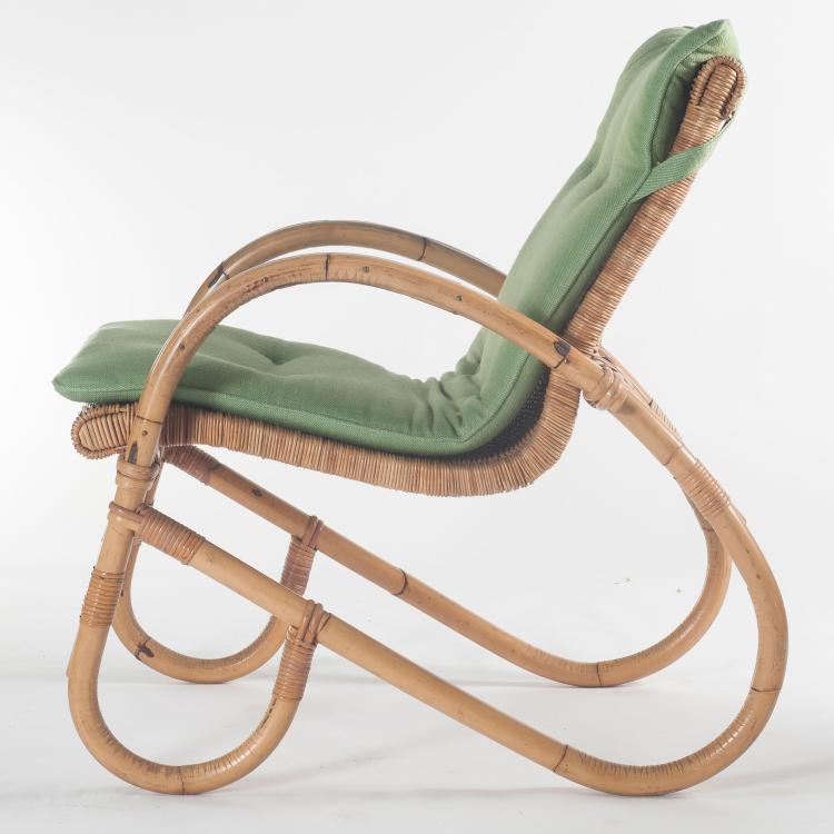 Bild 2 zu Objekt, Vier Korbsessel, ein Tisch, 1950er Jahre, Korbwaren Steinberg, Berlin, 128B 283