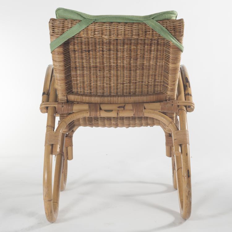 Bild 4 zu Objekt, Vier Korbsessel, ein Tisch, 1950er Jahre, Korbwaren Steinberg, Berlin, 128B 283