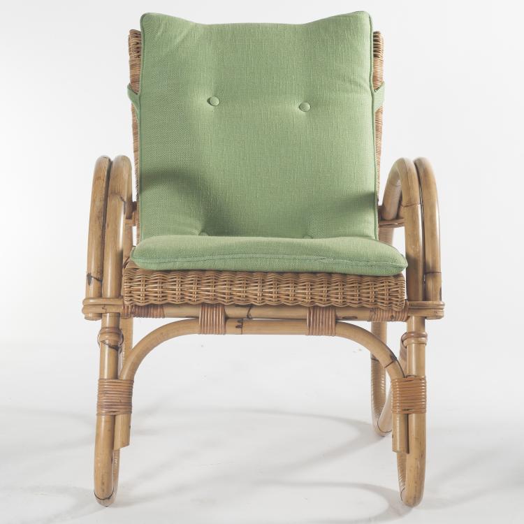 Bild 5 zu Objekt, Vier Korbsessel, ein Tisch, 1950er Jahre, Korbwaren Steinberg, Berlin, 128B 283