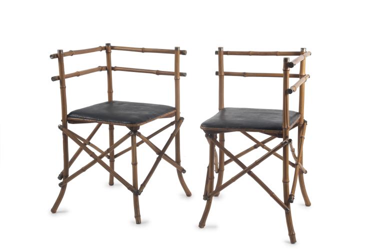 Hauptbild zu Objekt, Two corner chairs, 1940s, Frankreich, 127B 333