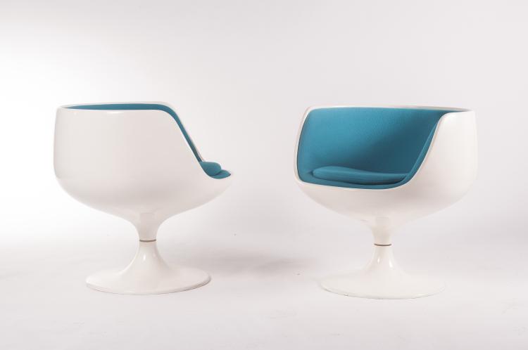 Bild 1 zu Objekt, Zwei Armlehnsessel 'Cognac', 1967, Eero Aarnio, Asko Oy, Helsinki, 127B 500