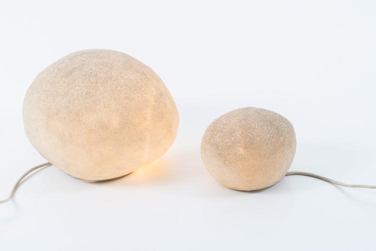 Bild 1 zu Objekt, Zwei Bodenleuchten 'Fels-Dorra', 1969, Andr&eacute; Cazenave, Atelier A., Paris, 127B 502