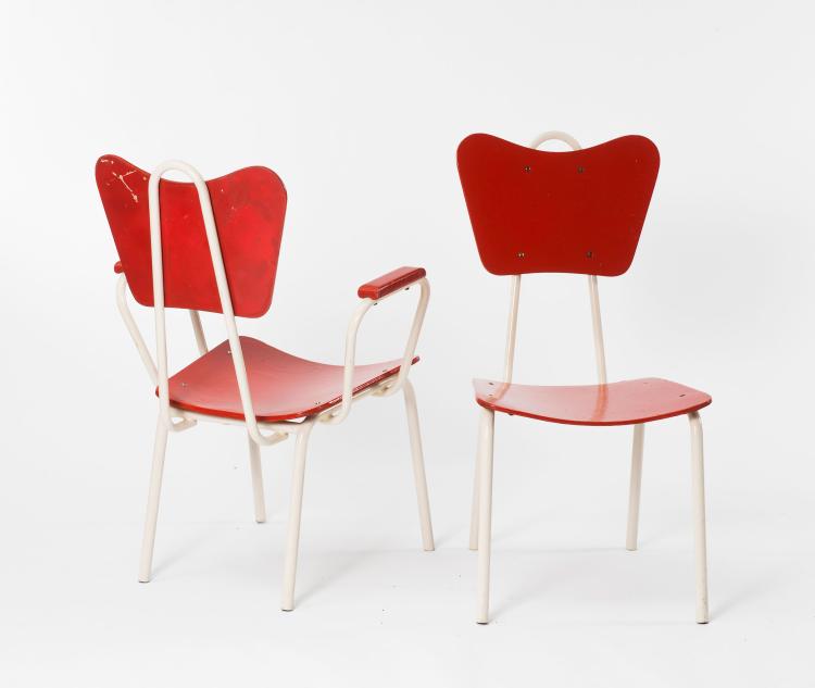 Bild 1 zu Objekt, Two armchairs, two chairs, 1953, Jacques Hitier, Tubauto, Frankreich, 127B 390