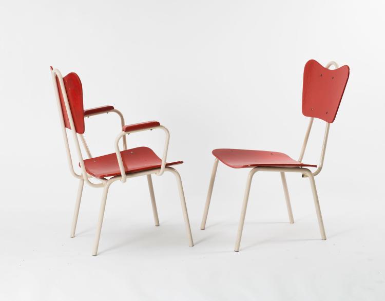 Bild 2 zu Objekt, Two armchairs, two chairs, 1953, Jacques Hitier, Tubauto, Frankreich, 127B 390