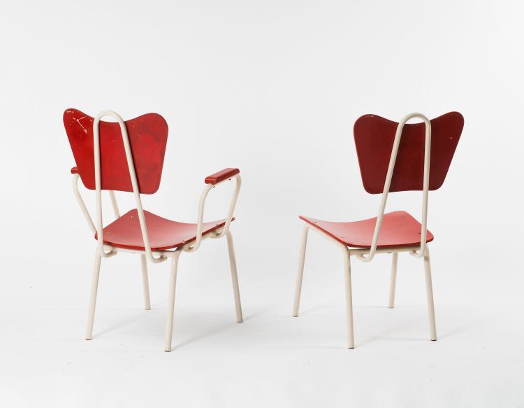 Bild 4 zu Objekt, Two armchairs, two chairs, 1953, Jacques Hitier, Tubauto, Frankreich, 127B 390
