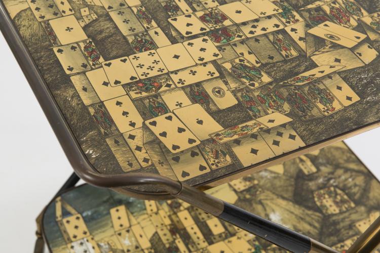 Bild 1 zu Objekt, 'Citt&aacute; di Carte' serving cart, 1950s, Piero Fornasetti, Fornasetti, Piero, Mailand, 127A 50