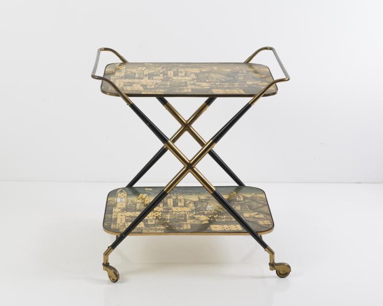 Bild 3 zu Objekt, 'Citt&aacute; di Carte' serving cart, 1950s, Piero Fornasetti, Fornasetti, Piero, Mailand, 127A 50