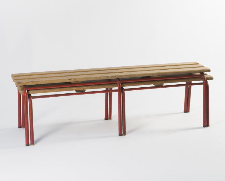 Bild 3 zu Objekt, Two benches, c1955, Jean Prouv&eacute;, Ateliers Prouv&eacute;, Nancy (zugeschrieben), 127B 413