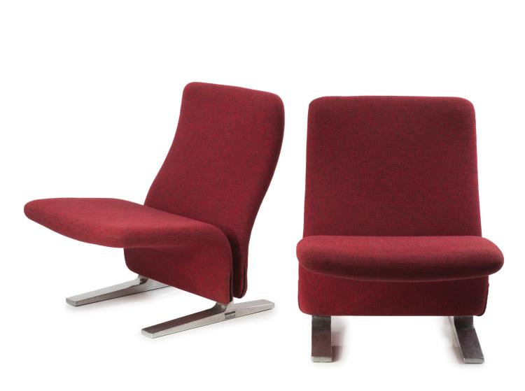Hauptbild zu Objekt, Two 'Concorde' - 'F 780' easy chair, 1965, Pierre Paulin, Artifort, Maastricht, 127B 466