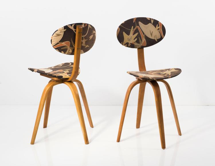 Bild 2 zu Objekt, Zwei St&uuml;hle 'Bow-Wood No 3', um 1950, Hugues Steiner, Steiner Meubles, Paris, 127B 356