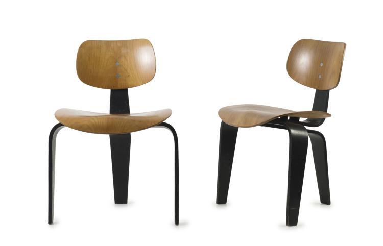 Hauptbild zu Objekt, Two 'SE 42' chairs, 1949/50, Egon Eiermann, Wilde & Spieth, Esslingen, 128B 236