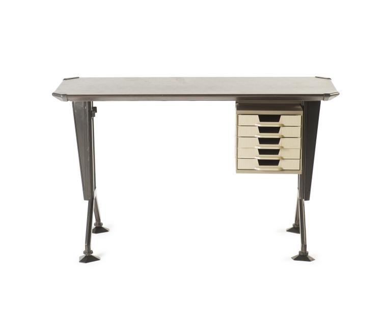 Hauptbild zu Objekt, Schreibmaschinentisch 'Arco', 1963, Studio B.B.P.R., Olivetti, Ivrea, 127A 155