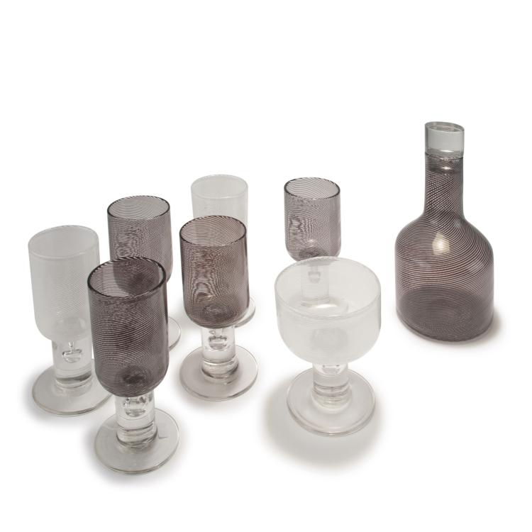 Hauptbild zu Objekt, Saftservice 'Bicchieri di Tapio' - 'Rovaniemi', 1970, Tapio Wirkkala, Venini & C., Murano, 128C 683
