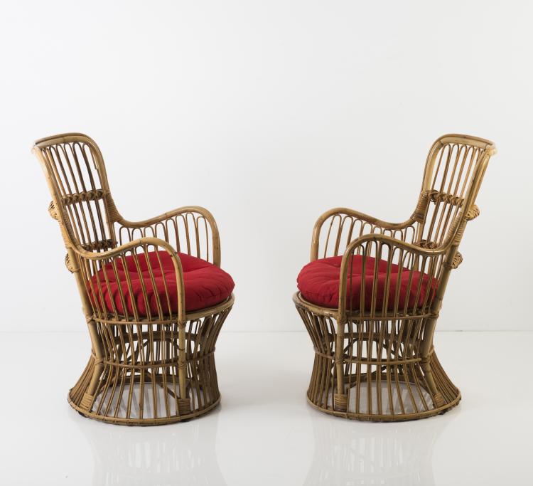 Bild 5 zu Objekt, Zwei Korbst&uuml;hle, 1950er Jahre, Italien, 128B 271