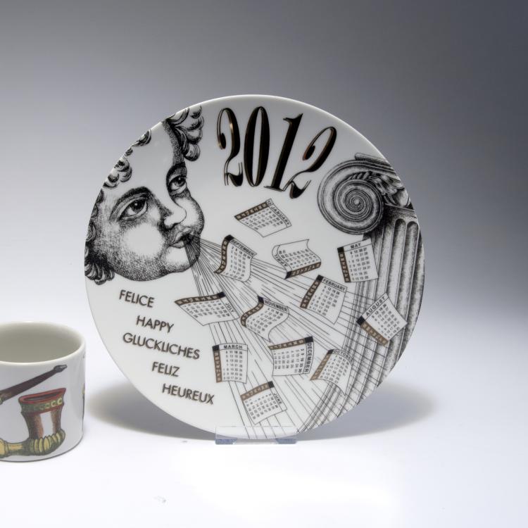 Bild 3 zu Objekt, Dose 'Architettura', Zigarettenhalter 'Pipe', 1960er Jahre und Jahresteller 2012, Piero Fornasetti, Fornasetti, Mailand, 128B 365