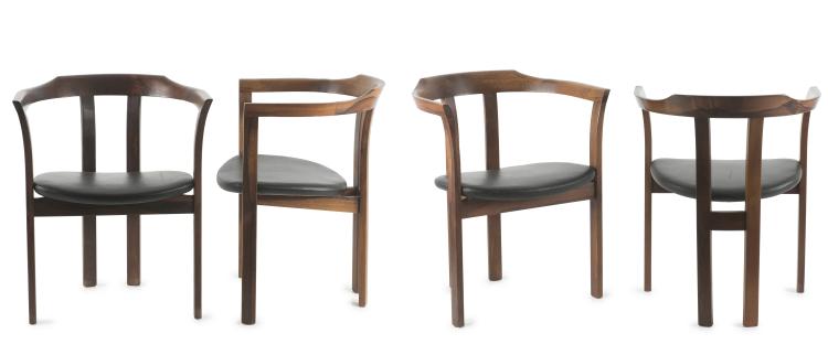 Hauptbild zu Objekt, Four chairs, 1950s , D&auml;nemark, 128A 78