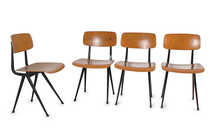 Hauptbild zu Objekt, Vier St&uuml;hle 'Result', 1958, Friso Kramer, Ahrend Cirkel, Den Haag, 128B 344