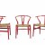 Three 'Y' - 'CH-24' chairs, 1950 