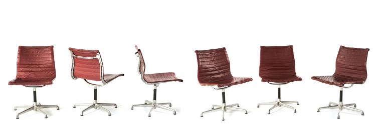 Hauptbild zu Objekt, Sechs St&uuml;hle aus der 'Aluminium Group'-Serie, 1958, ICF, Cadsana, 128B 341