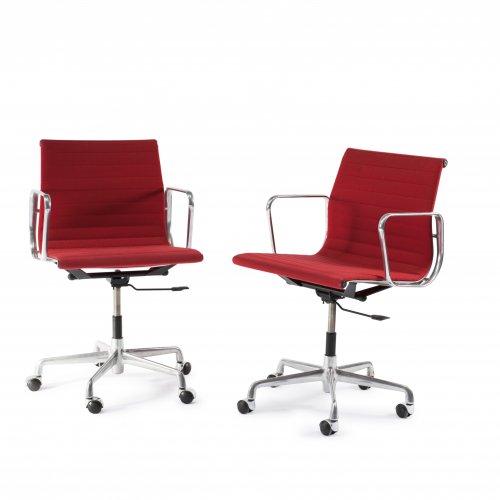 Two 'Aluminium Group' armchairs, 1958