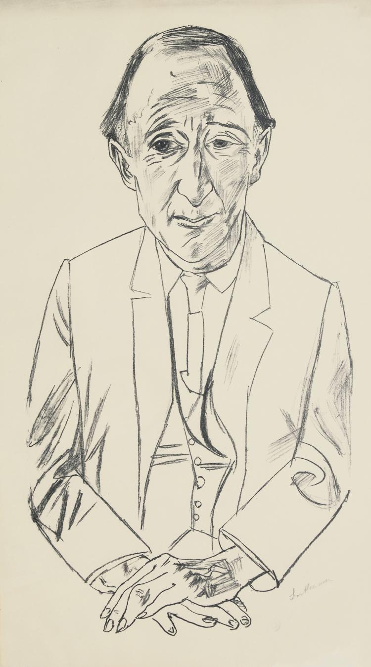 Hauptbild zu Objekt, 'Bildnis des Komponisten Frederik Delius', 1922 , Max Beckmann, 130B 201