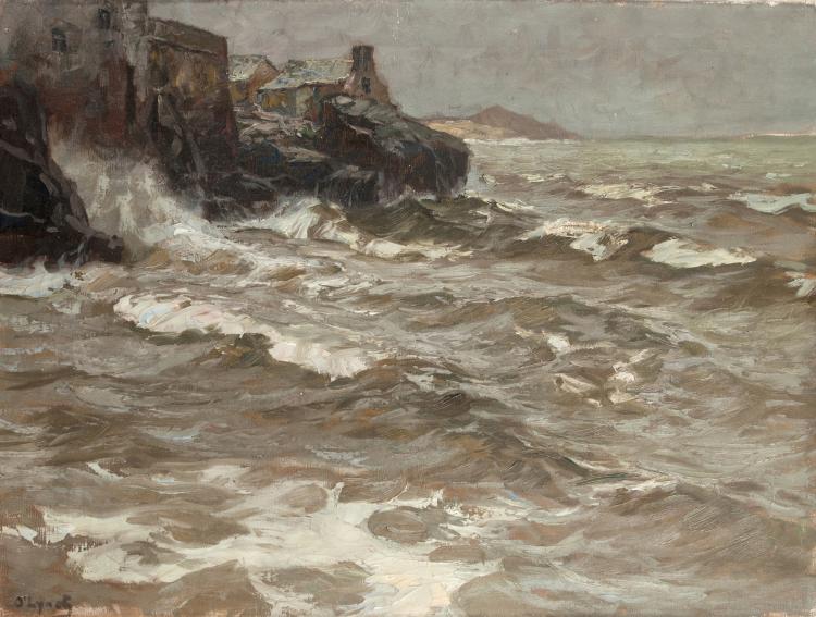 Hauptbild zu Objekt, 'Coastal landscape', 20th century, Carl O'Lynch of Town, 130B 217