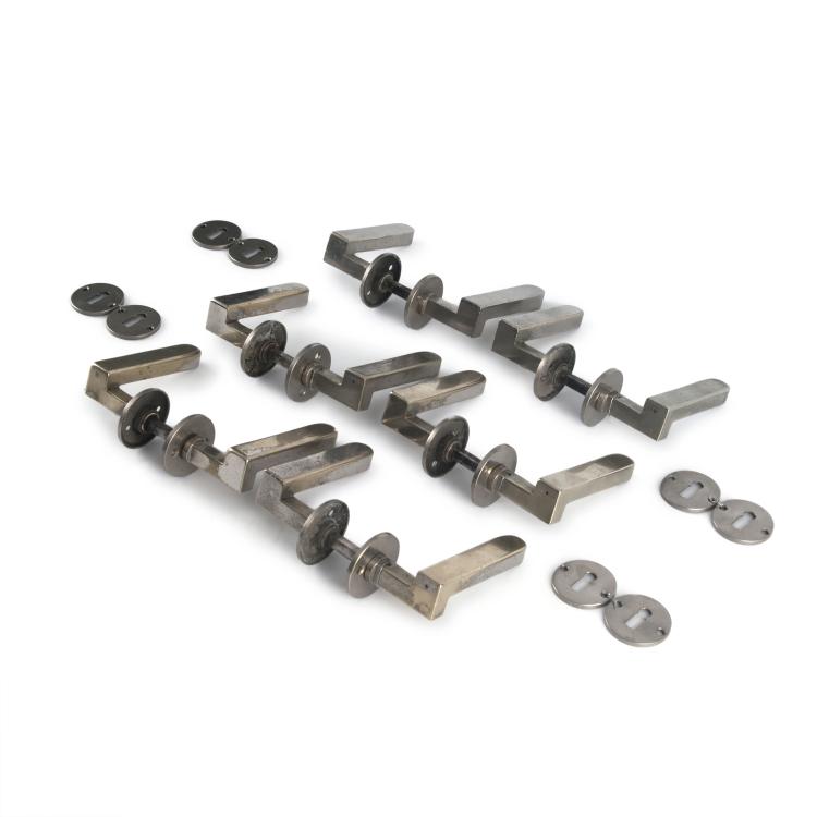 Hauptbild zu Objekt, Six pairs of doorhandles with blinds, c1930 , Geno; Nofen, Gebr&uuml;der, H&ouml;sel, 128B 211