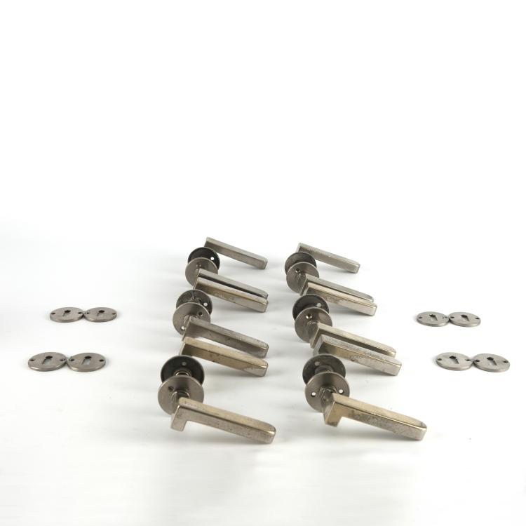 Bild 1 zu Objekt, Six pairs of doorhandles with blinds, c1930 , Geno; Nofen, Gebr&uuml;der, H&ouml;sel, 128B 211