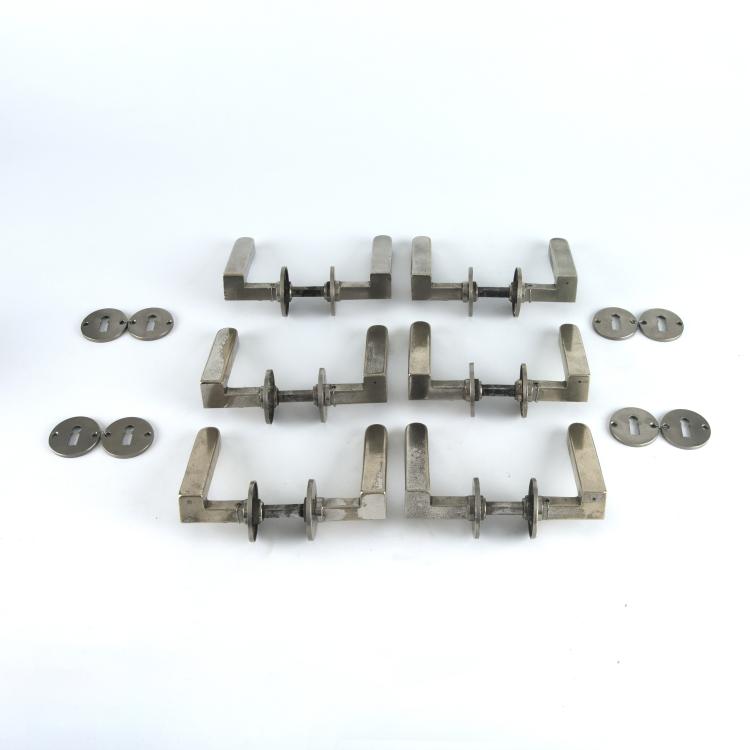 Bild 2 zu Objekt, Six pairs of doorhandles with blinds, c1930 , Geno; Nofen, Gebr&uuml;der, H&ouml;sel, 128B 211