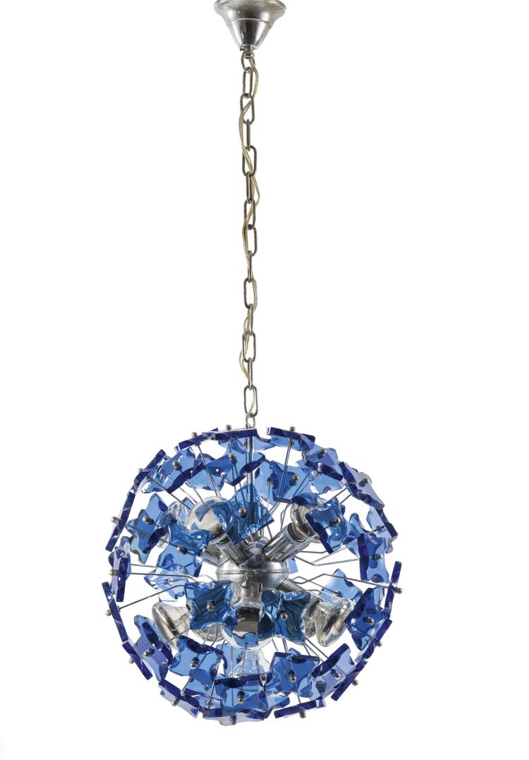 Hauptbild zu Objekt, Deckenleuchte, um 1965, Fontana Arte, Mailand (zugeschrieben), 128B 448